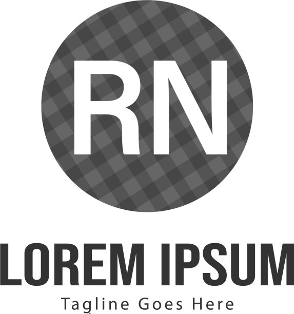 首字母RN现代框架标志模板图片下载
