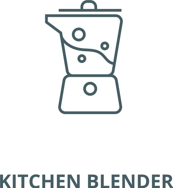 厨房搅拌机线图标线性概念图片下载