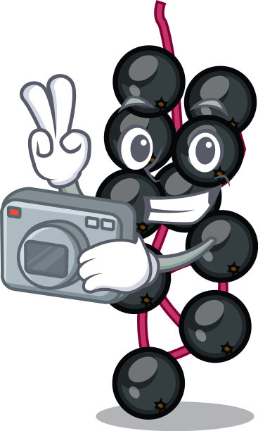 摄影师在吉祥物的形状接骨木图片下载