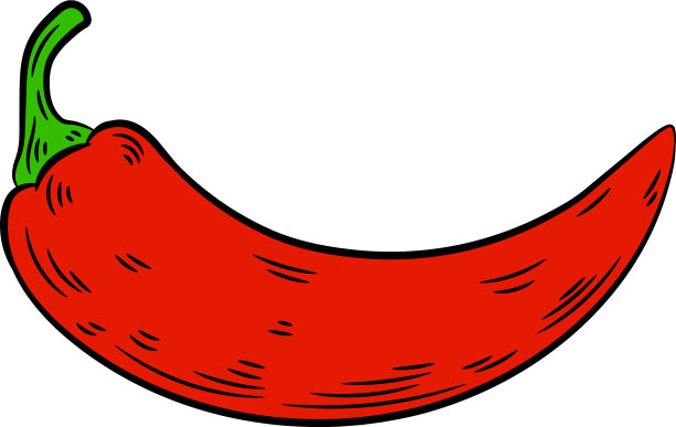 胡椒画孤立在白色背景图片下载