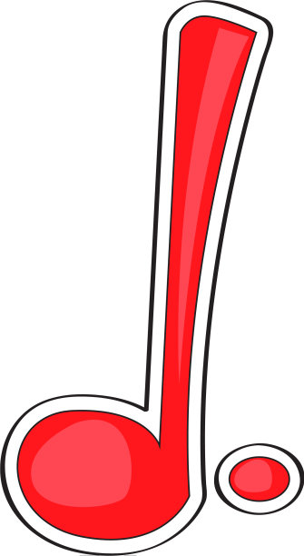 孤立的漫画点分音符图片下载