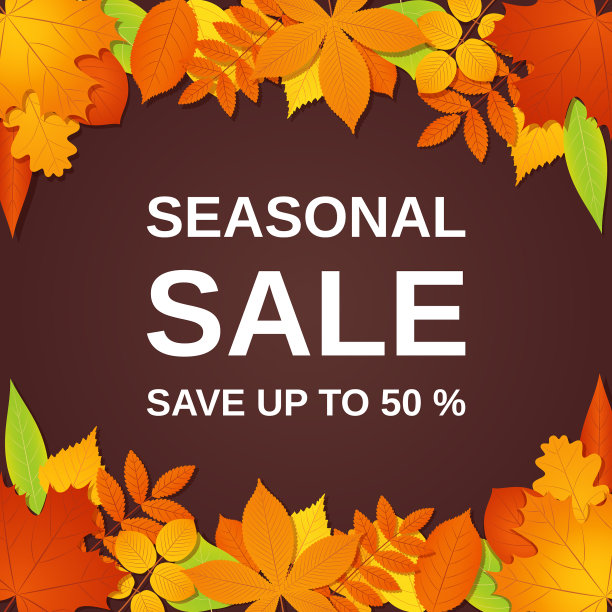 秋季销售横幅传单模板与秋季图片下载