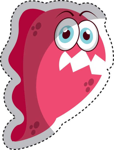 细菌漫画人物图标图片下载