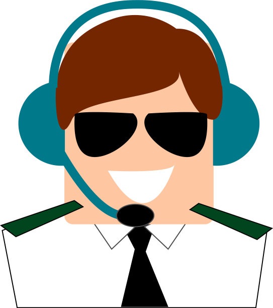 戴着白底眼镜的飞行员图片下载