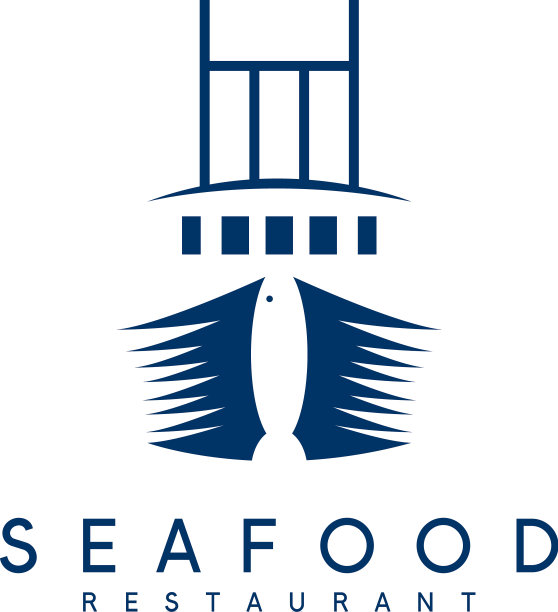 负空间概念的海鲜餐厅图片下载