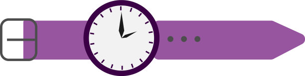 白色背景上的紫色手表图片下载