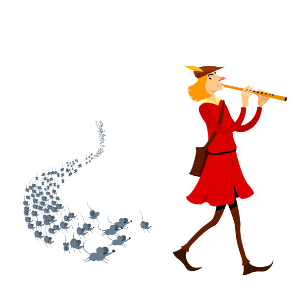 白色哈默尔恩的魔笛手图片下载