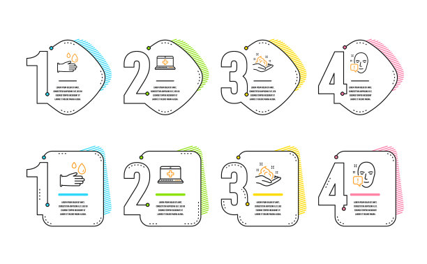 皮肤护理医疗帮助和橡胶手套图标图片下载