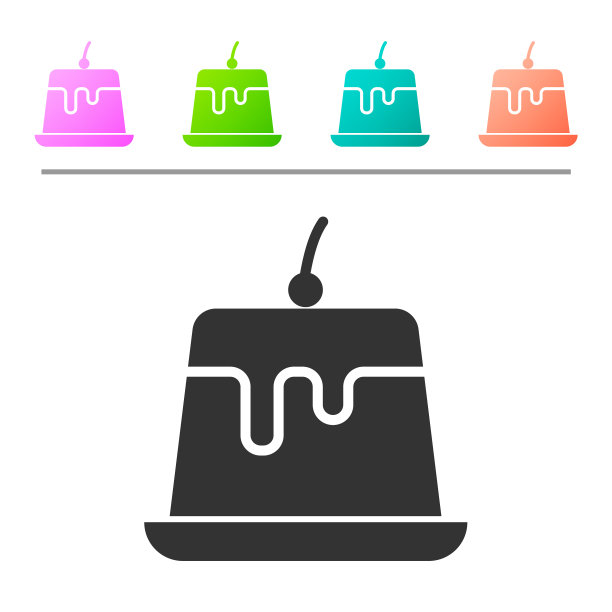 配焦糖釉的灰色布丁图片下载