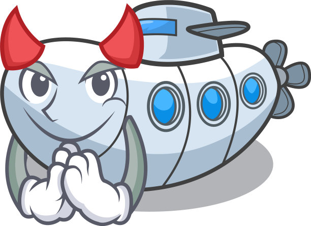 在漫画中，魔鬼与潜水艇隔绝图片下载