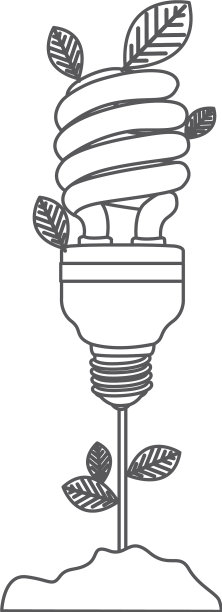 灰度轮廓与植物茎和叶图片下载