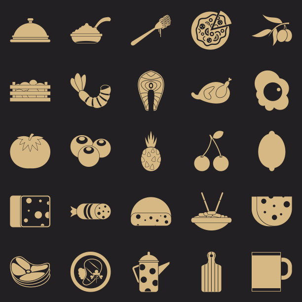 肉图标设置简单的风格图片下载