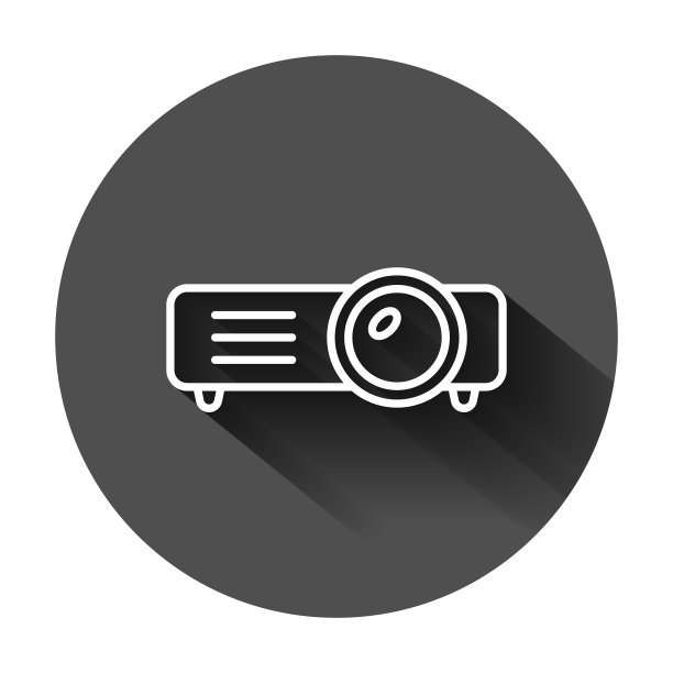 扁平风格的视频投影仪图标图片下载
