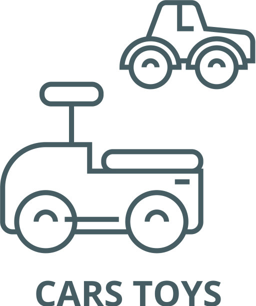 汽车玩具线图标汽车玩具轮廓图片下载