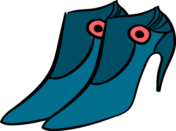 女人的蓝色鞋子在白色的背景图片下载