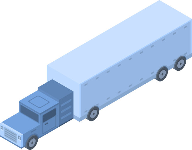美国卡车图标等距风格图片下载
