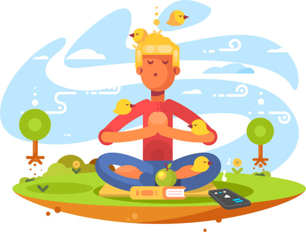 沉思大自然的年轻人图片下载