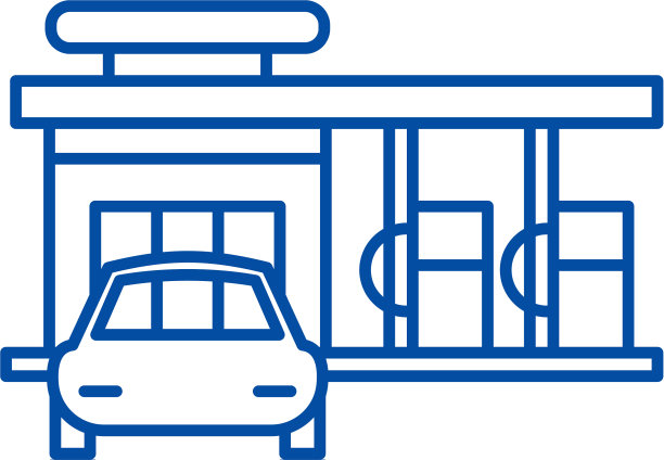 小加油站线路图标小燃气概念图片下载