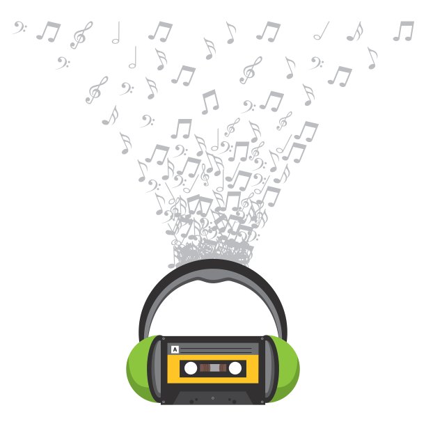 音乐娱乐线图标图片下载