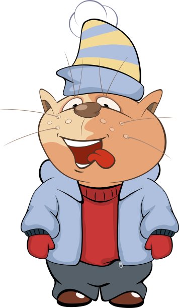 可爱的猫卡通人物图片下载