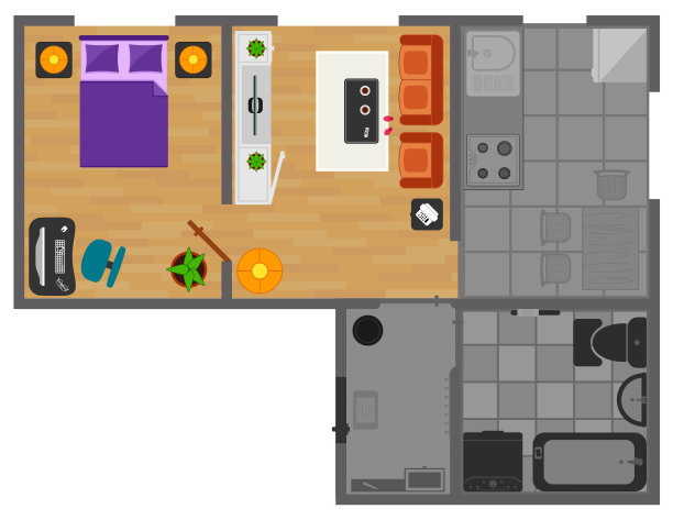 有灯光的室内房间图片下载