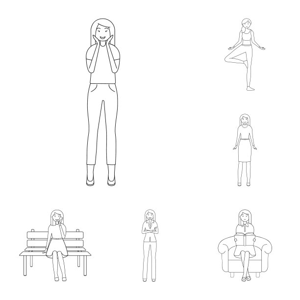 姿势和情绪信号设置图片下载