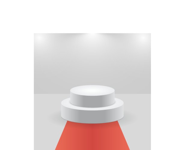3d孤立的灰色背景上的空白白色讲台图片下载