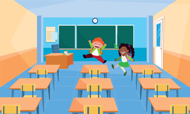 快乐的跨种族学校的孩子们图片下载