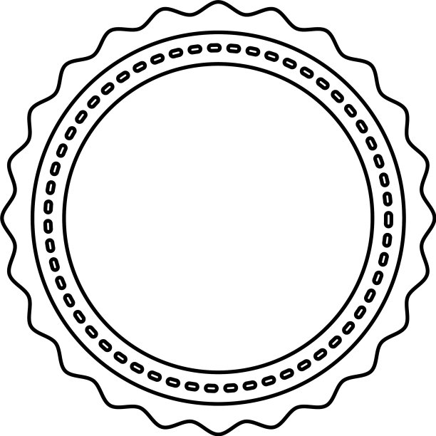 圆形印章花边图片下载