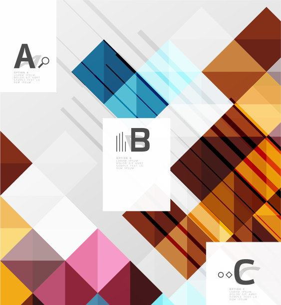 在灰色抽象背景上的正方形元素图片下载