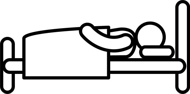 睡眠人物剪影图标图片下载