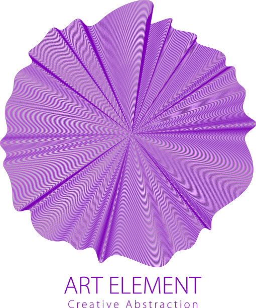 设计线形花的抽象艺术元素图片下载