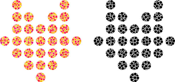 像素虚线箭头下马赛克图标图片下载