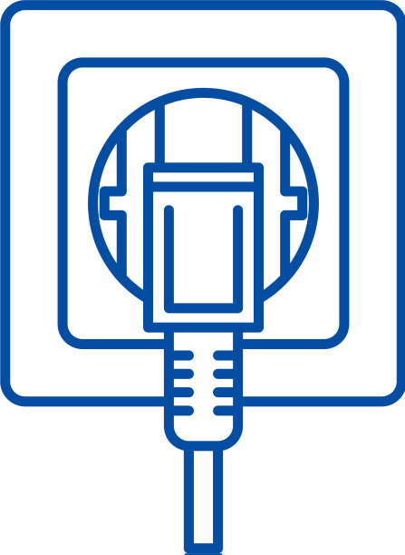 插座线图标概念插座平面图片下载