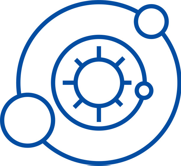 太阳系天文学线图标概念太阳图片下载