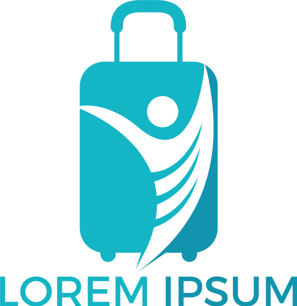人类和旅行袋的标志设计图片下载