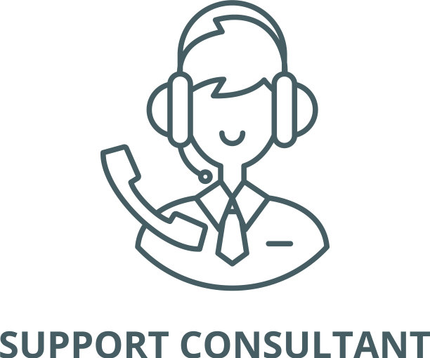 支持顾问线图标线性图片下载