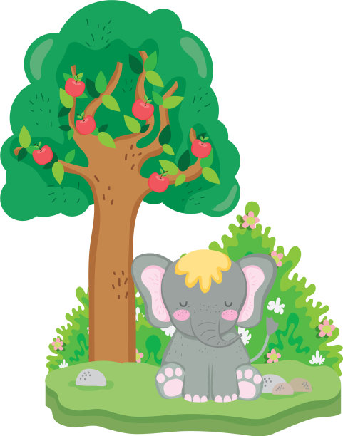 可爱的小象性格图片下载