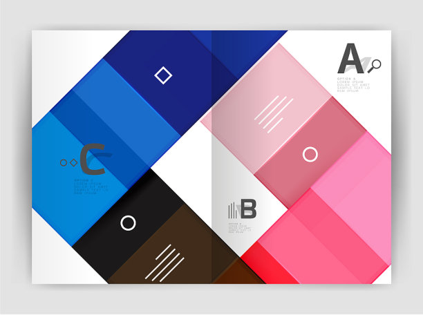 正方形和矩形a4宣传册模板图片下载