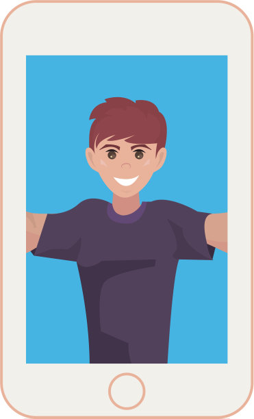 手机与男人自拍照片图片下载