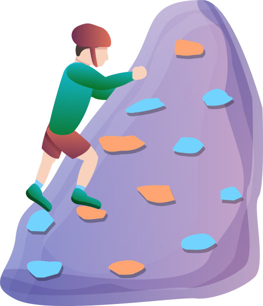 运动攀岩图标卡通风格图片下载