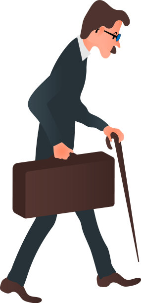 卡通人物商人穿着西装图片下载