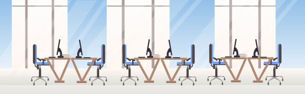 空无人两边的工作空间现代公司图片下载