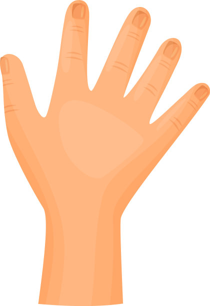 白底上的手图片下载