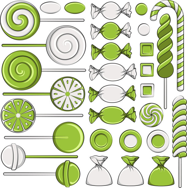 一套颜色与薄荷糖果图片下载