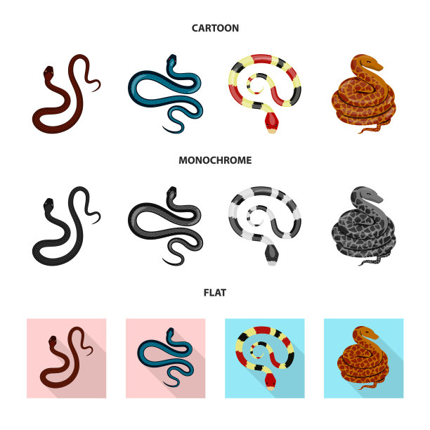 哺乳动物和危险标志的设计图片下载