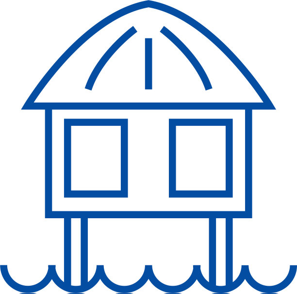 高跷房线图标概念高跷房单位图片下载