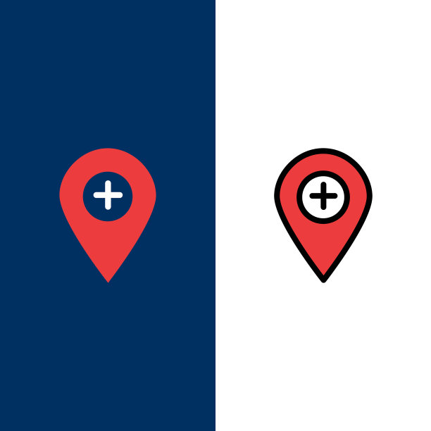 加上位置地图标记，大头针图标平和线图片下载