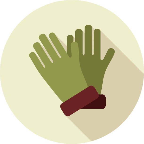 橡胶花园手套平图标图片下载