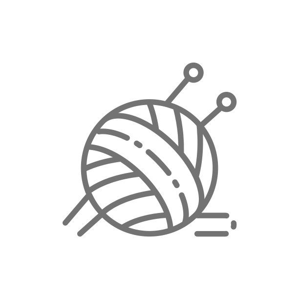 球纱与针织针线图标图片下载